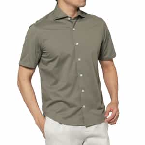 鹿の子素材ショートスリーブシャツ（アルビニ社製コットン使用）