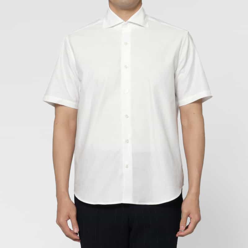 BARNEYS NEW YORK ショートスリーブコットンシャツ WHITE