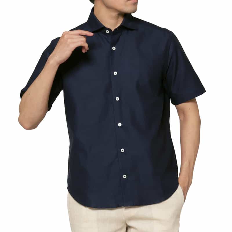 ショートスリーブコットンシャツ