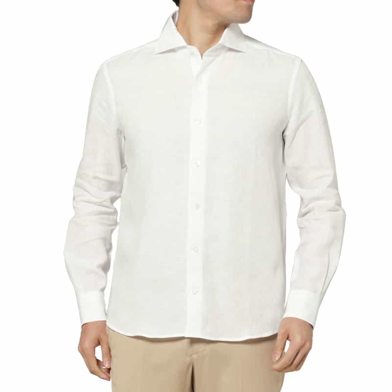 BARNEYS NEW YORK リネンシャツ WHITE