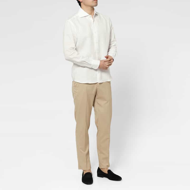 BARNEYS NEW YORK リネンシャツ WHITE