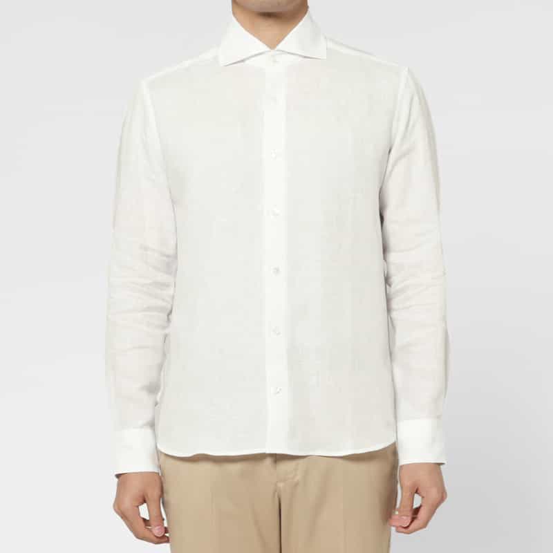 BARNEYS NEW YORK リネンシャツ WHITE