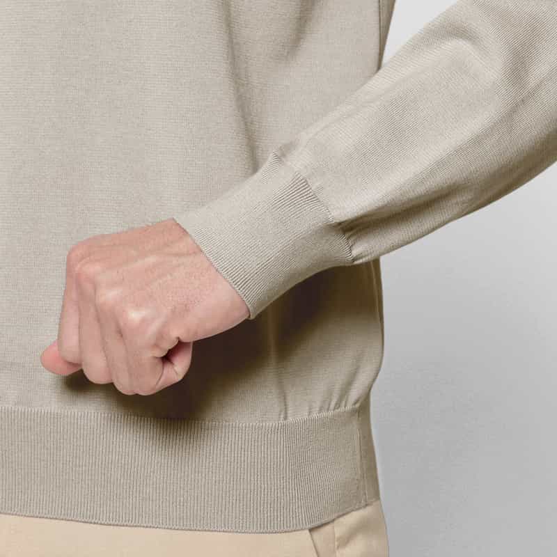 BARNEYS NEW YORK 海島綿クルーネックニットプルオーバー LIGHT GRAY