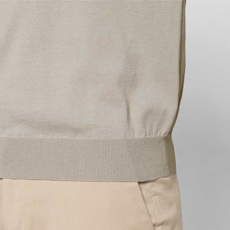 BARNEYS NEW YORK 海島綿クルーネックニットプルオーバー LIGHT GRAY