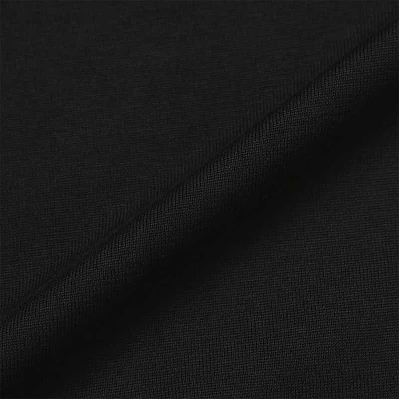 BARNEYS NEW YORK 海島綿ショートスリーブモックネックニットプルオーバー BLACK