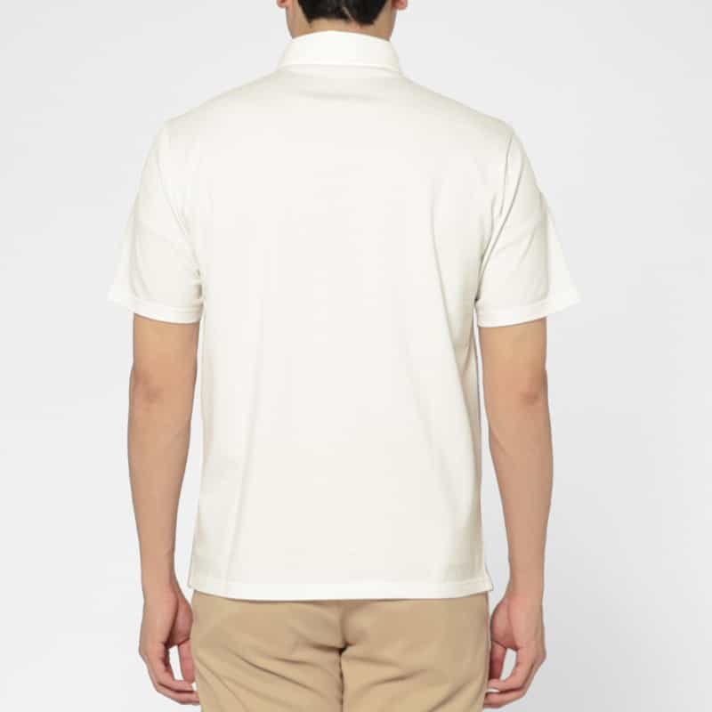 BARNEYS NEW YORK 鹿の子ポロシャツ WHITE