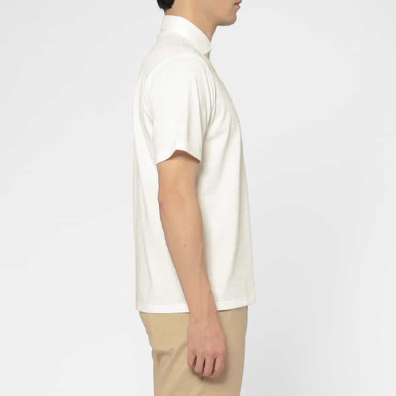 BARNEYS NEW YORK 鹿の子ポロシャツ WHITE