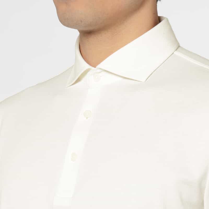 BARNEYS NEW YORK 鹿の子ポロシャツ WHITE