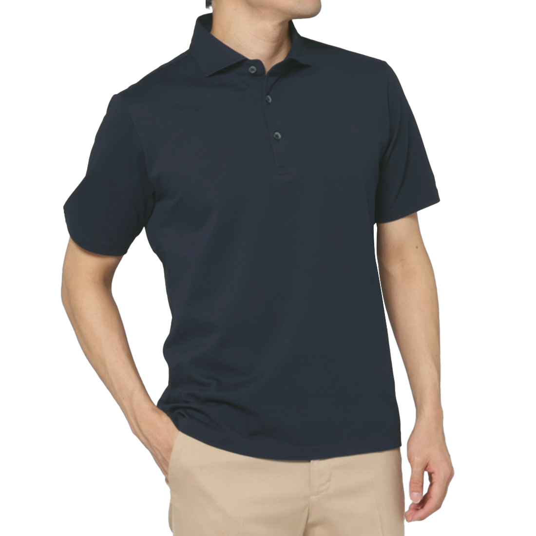 鹿の子ポロシャツ