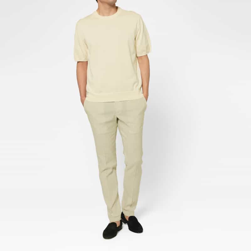 BARNEYS NEW YORK クルーネックニットプルオーバー IVORY