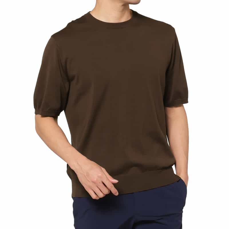 クルーネックニットプルオーバー