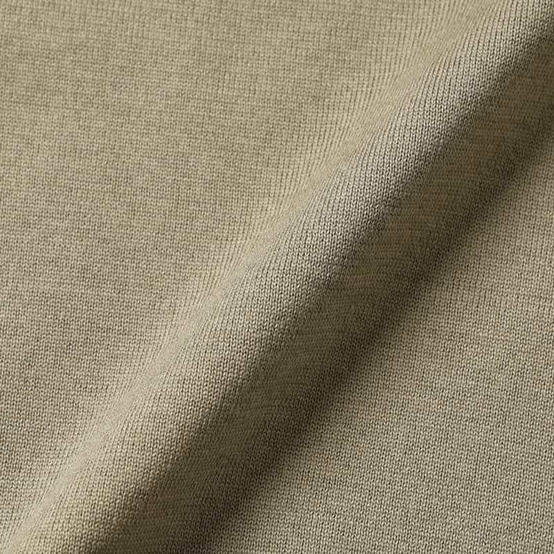BARNEYS NEW YORK 海島綿ニットポロシャツ KHAKI
