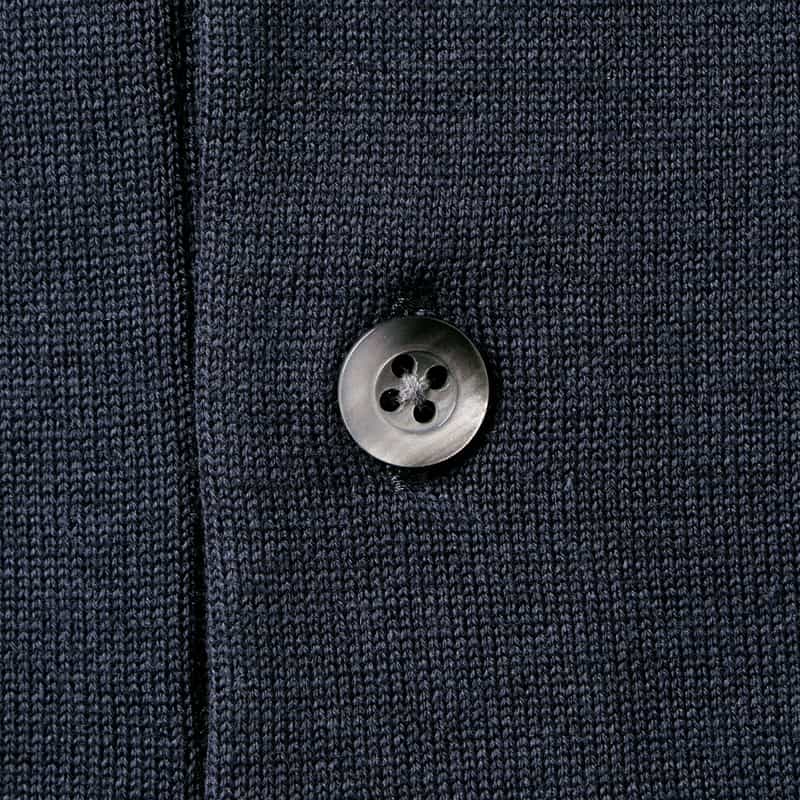 BARNEYS NEW YORK 海島綿ニットポロシャツ NAVY