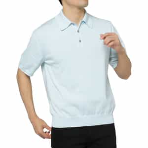 海島綿ニットポロシャツ