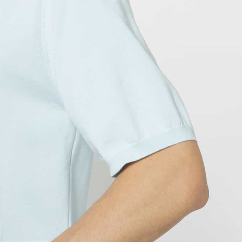 BARNEYS NEW YORK 海島綿ニットポロシャツ LIGHT BLUE