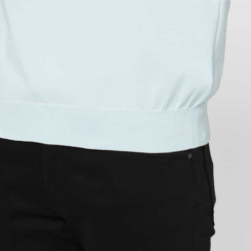 BARNEYS NEW YORK 海島綿ニットポロシャツ LIGHT BLUE