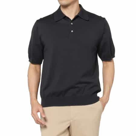 海島綿ニットポロシャツ