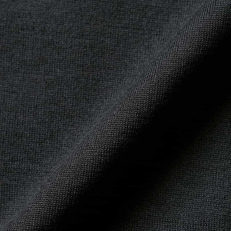 BARNEYS NEW YORK 海島綿ニットポロシャツ BLACK