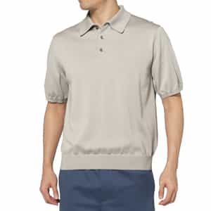 海島綿ニットポロシャツ