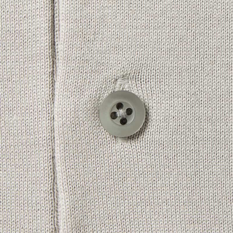 BARNEYS NEW YORK 海島綿ニットポロシャツ LIGHT GRAY