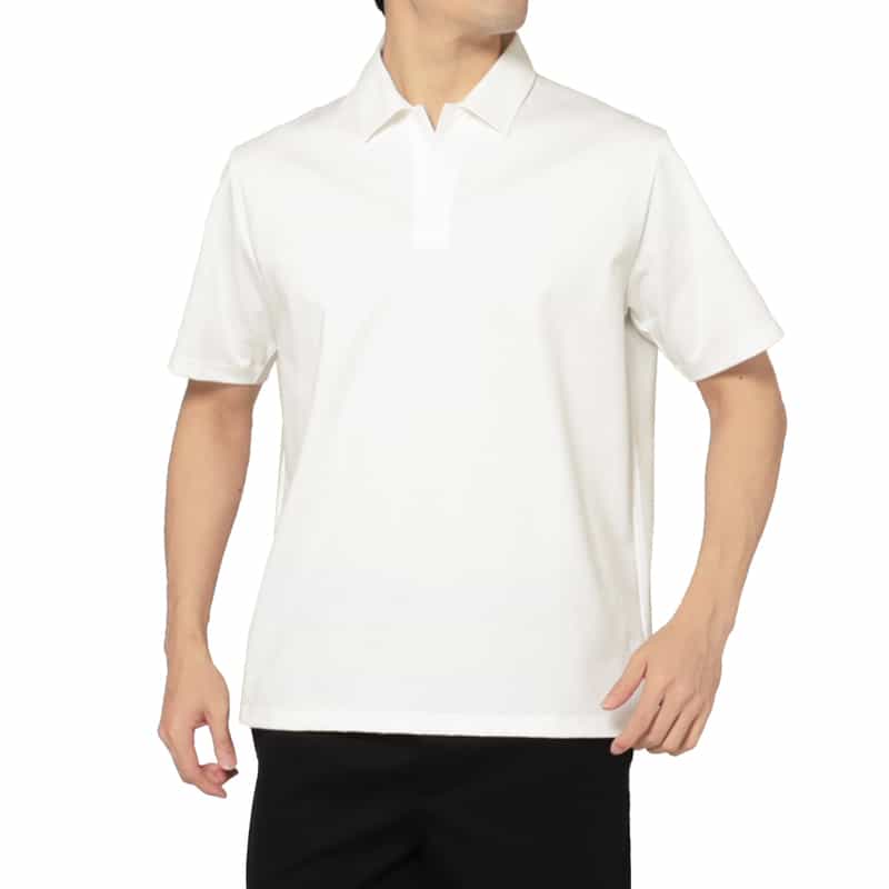 BARNEYS NEW YORK スキッパーポロシャツ WHITE