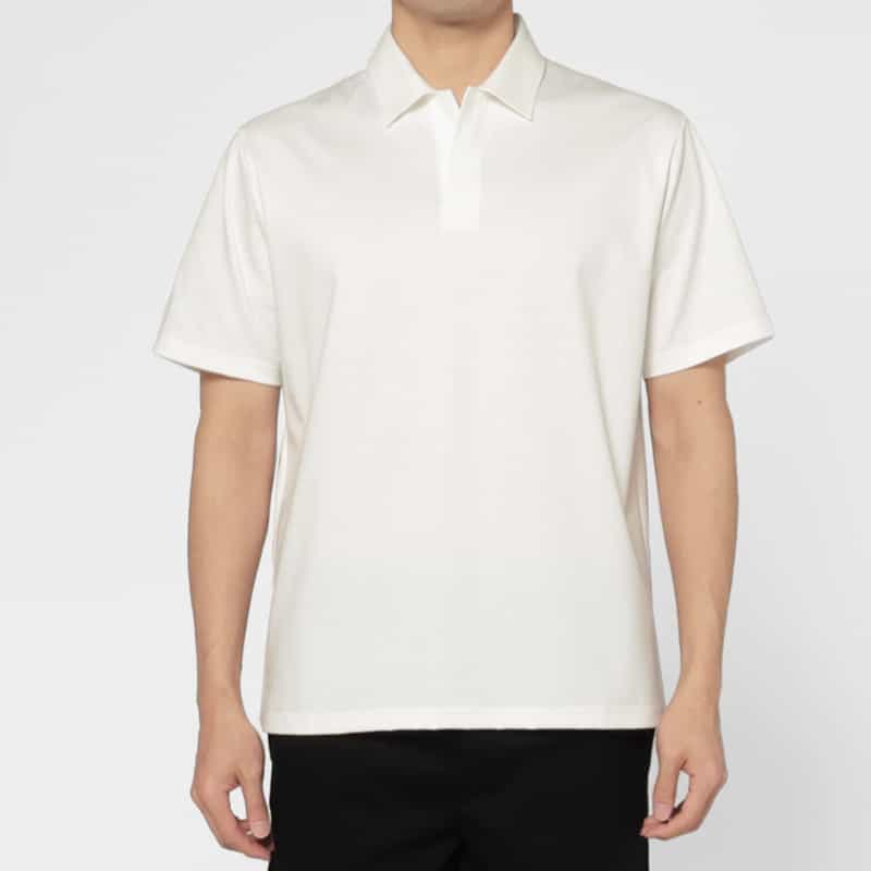 BARNEYS NEW YORK スキッパーポロシャツ WHITE