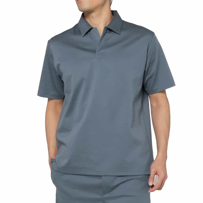 BARNEYS NEW YORK スキッパーポロシャツ BLUE