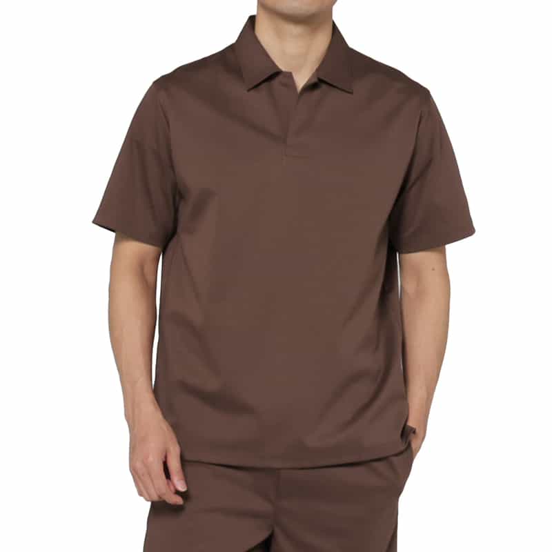 BARNEYS NEW YORK スキッパーポロシャツ BROWN