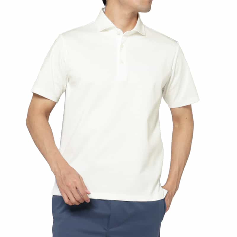 BARNEYS NEW YORK コットンポロシャツ WHITE