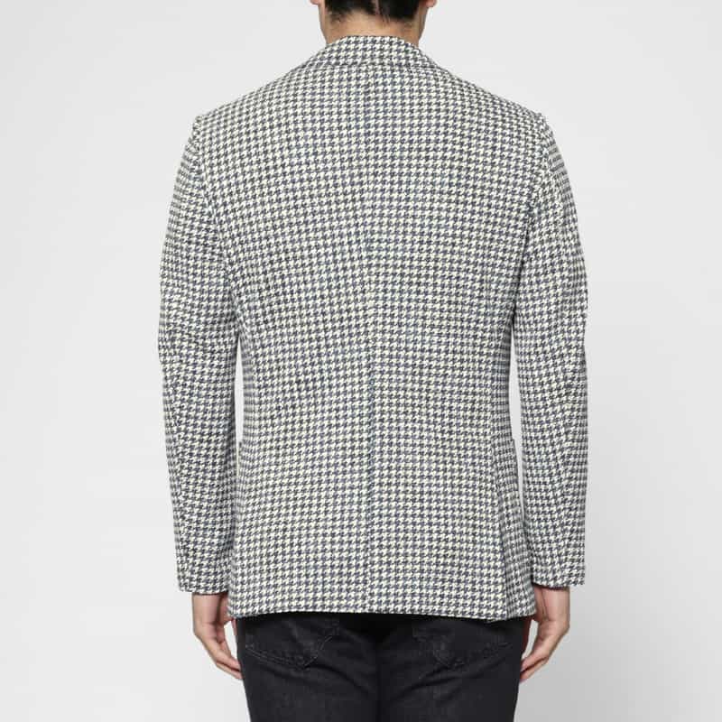 BARNEYS NEW YORK 千鳥格子柄テーラードジャケット BLUE
