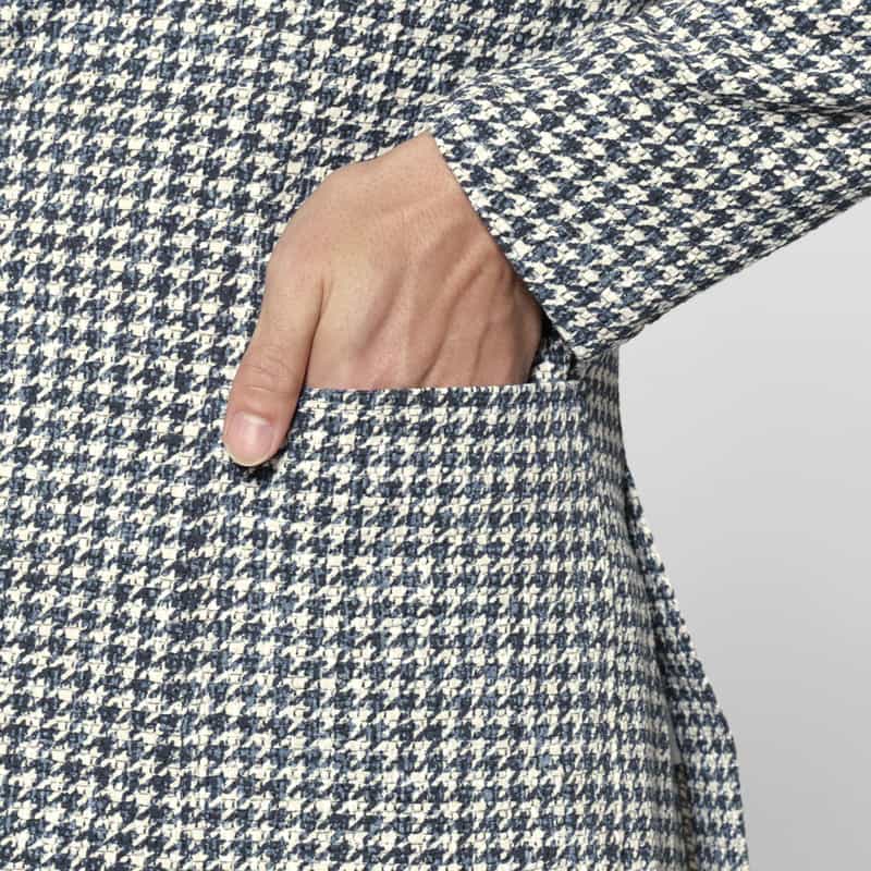 BARNEYS NEW YORK 千鳥格子柄テーラードジャケット BLUE