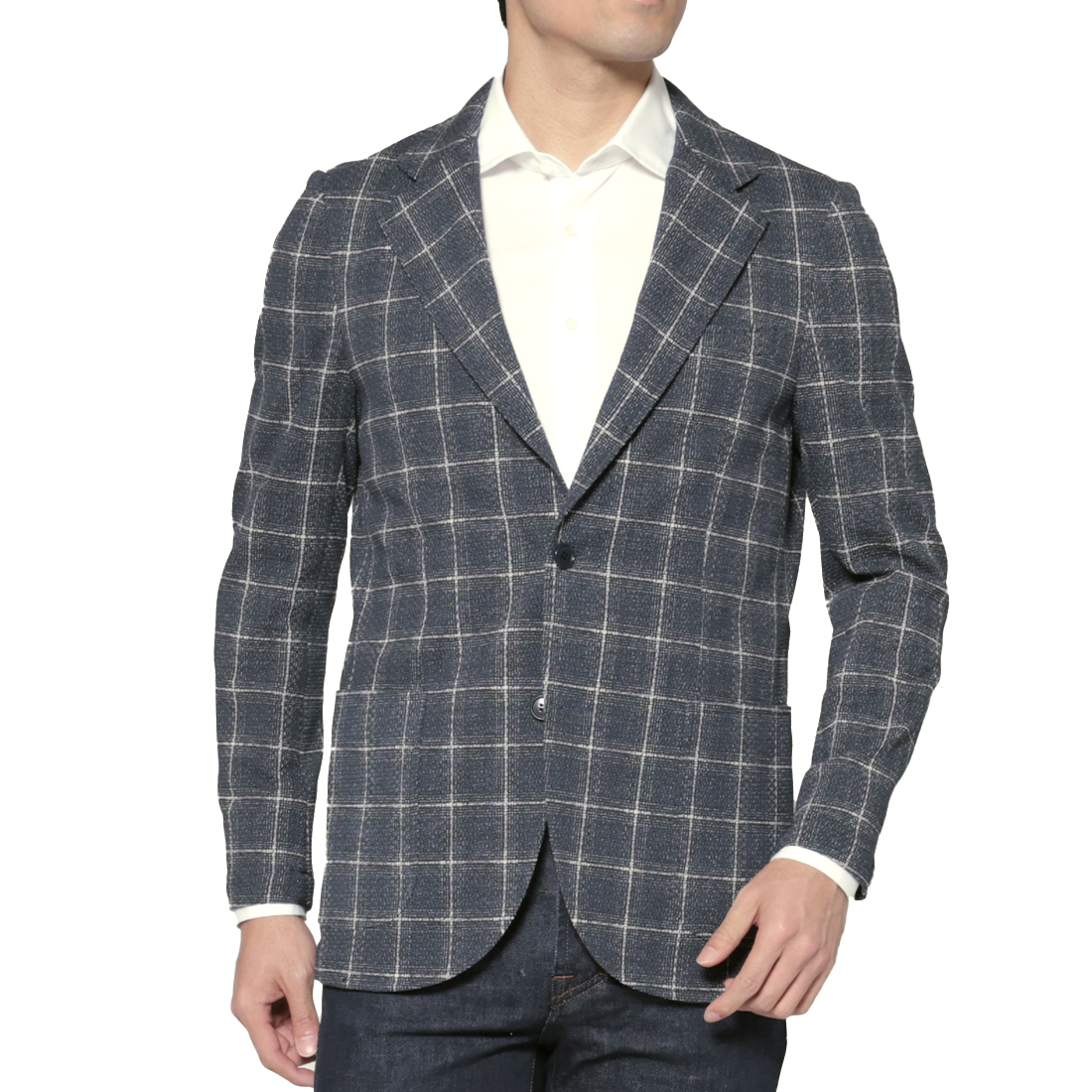 千鳥格子柄テーラードジャケット