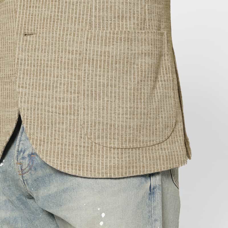 BARNEYS NEW YORK ストライプ柄テーラードジャケット BEIGE