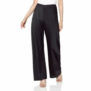 ウォッシャブル サテンワイドパンツ