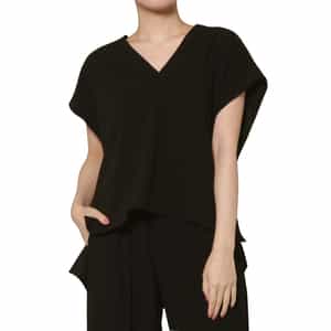 セットアップ ウォッシャブル ジョーゼット素材 Vネックブラウス