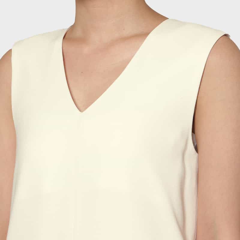 BARNEYS NEW YORK ウォッシャブル ジョーゼット素材オールインワン IVORY