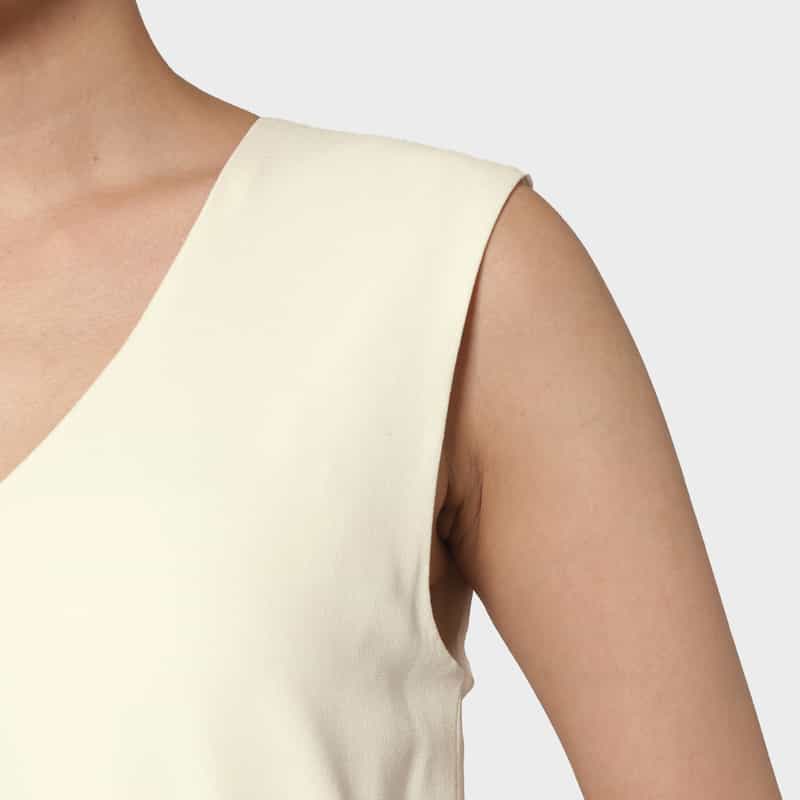 BARNEYS NEW YORK ウォッシャブル ジョーゼット素材オールインワン IVORY