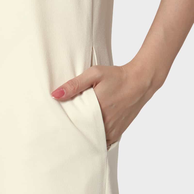 BARNEYS NEW YORK ウォッシャブル ジョーゼット素材オールインワン IVORY