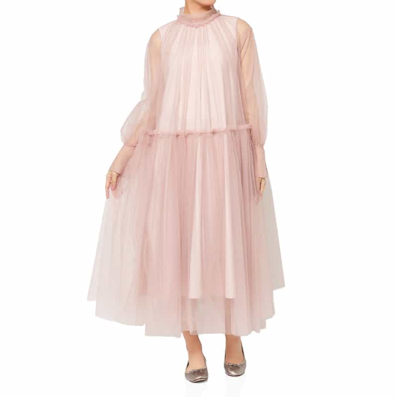 CHIKA KISADA CHIKA KISADA ＜チカ キサダ＞ チュール チュニックドレス （インナードレス付） PINK