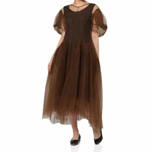 CHIKA KISADA ＜チカ キサダ＞ チュール パフスリーブドレス （インナードレス付）