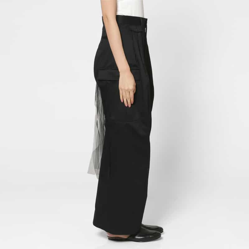 CHIKA KISADA CHIKA KISADA ＜チカ キサダ＞ チュール付きカーゴパンツ BLACK