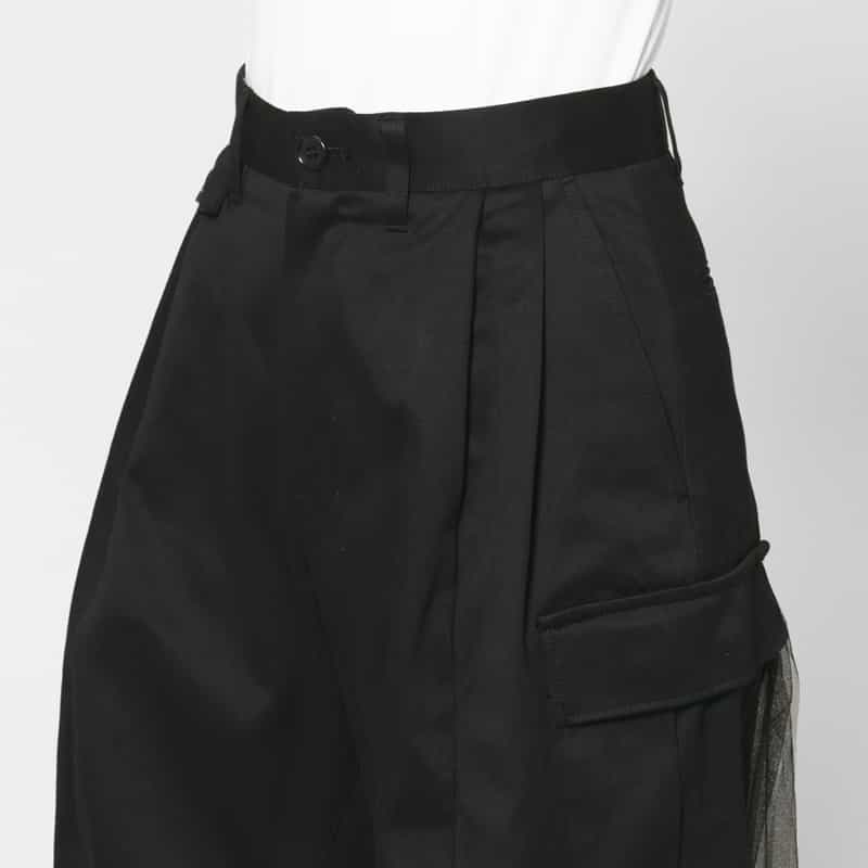 CHIKA KISADA CHIKA KISADA ＜チカ キサダ＞ チュール付きカーゴパンツ BLACK