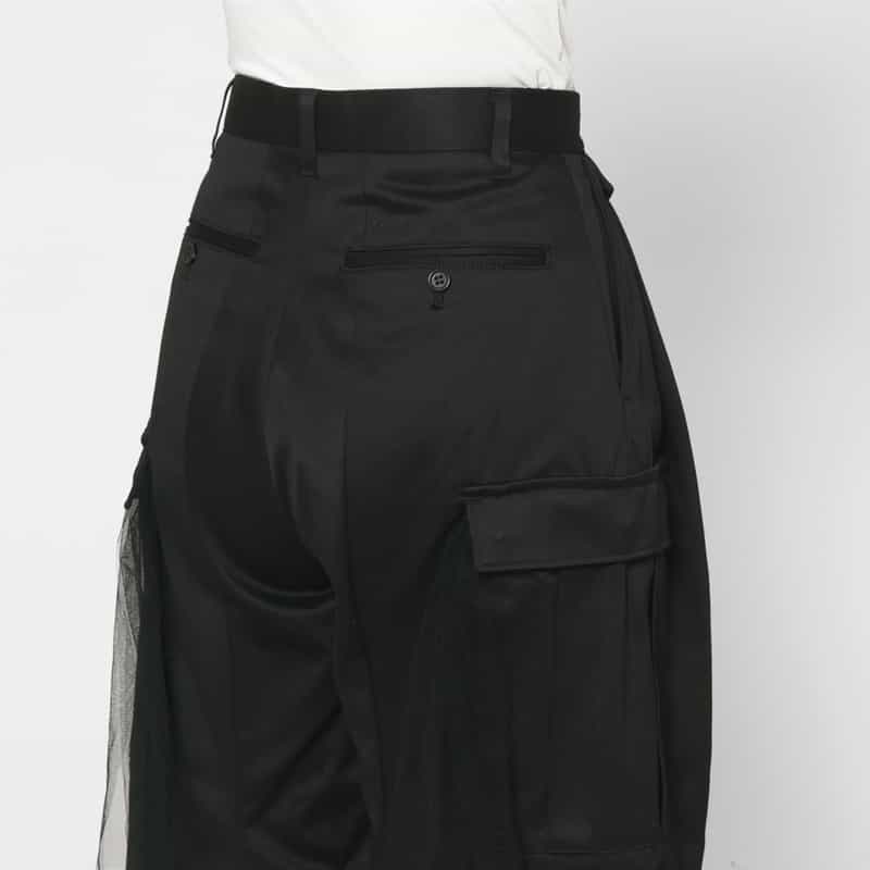 CHIKA KISADA CHIKA KISADA ＜チカ キサダ＞ チュール付きカーゴパンツ BLACK