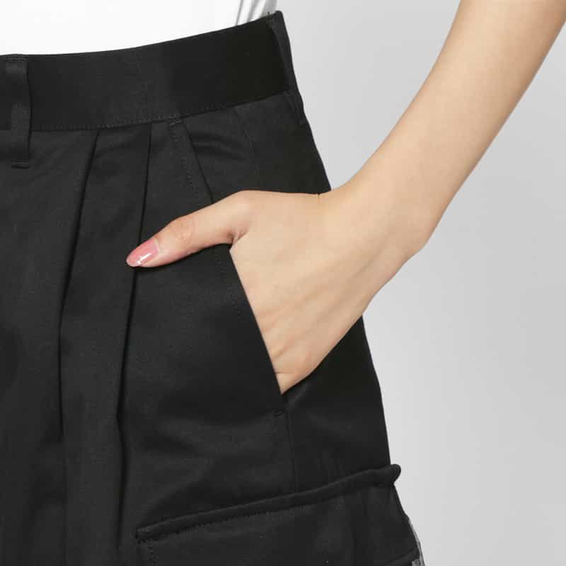 CHIKA KISADA CHIKA KISADA ＜チカ キサダ＞ チュール付きカーゴパンツ BLACK