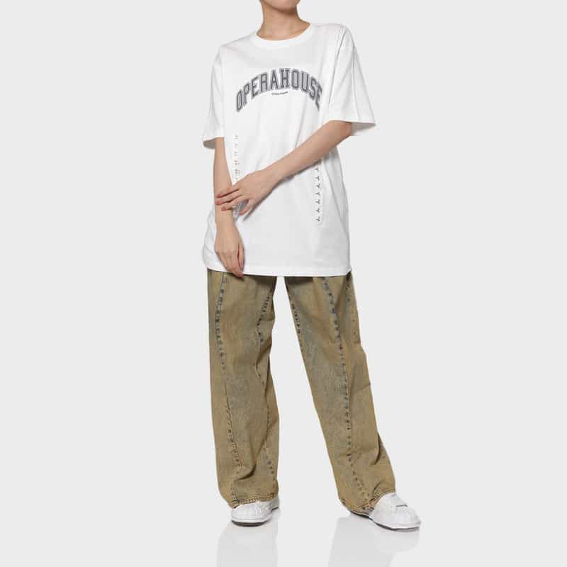 CHIKA KISADA CHIKA KISADA ＜チカ キサダ＞ ワイドデニムパンツ BEIGE