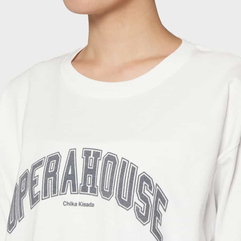 CHIKA KISADA CHIKA KISADA ＜チカ キサダ＞ フック付きデザインTシャツ WHITE
