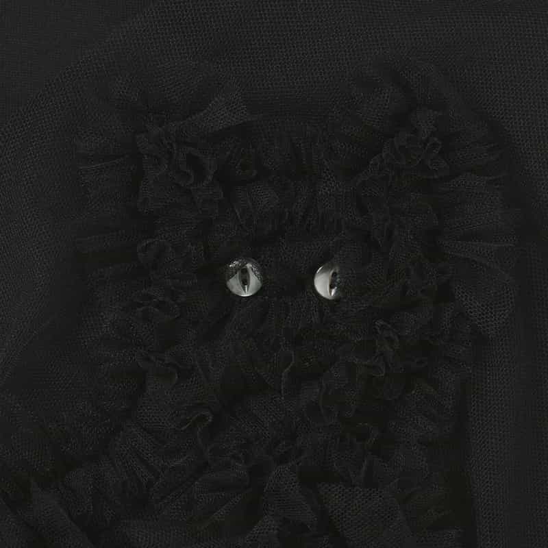 CHIKA KISADA CHIKA KISADA＜チカ キサダ＞ バーニーズ　ニューヨーク限定 チュール付きTシャツ BLACK