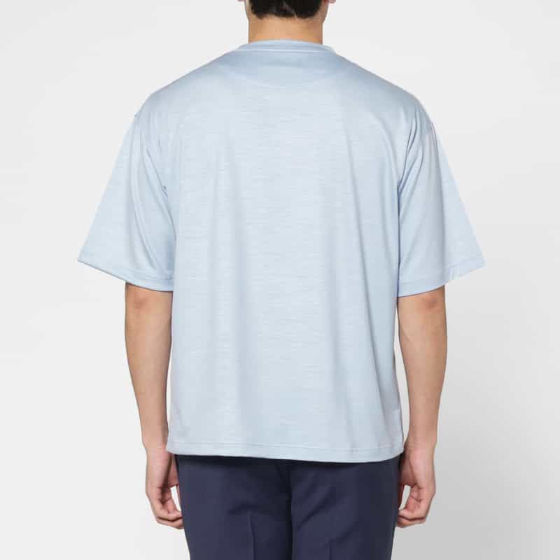 BARNEYS NEW YORK クルーネックカットソー（REDA社製ウール使用） LIGHT BLUE