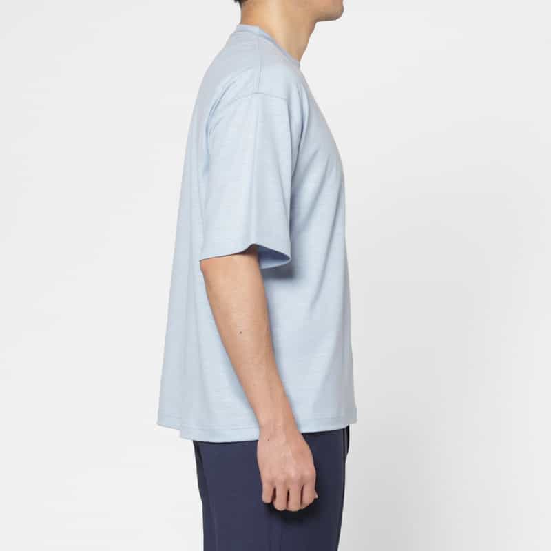 BARNEYS NEW YORK クルーネックカットソー（REDA社製ウール使用） LIGHT BLUE