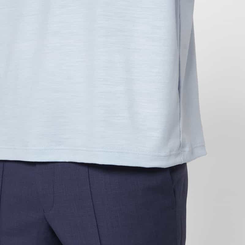 BARNEYS NEW YORK クルーネックカットソー（REDA社製ウール使用） LIGHT BLUE